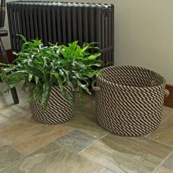 Black & Tan Rope Basket, Small 11 Black & Tan Rope Basket, Small -Planticaa Sales Store x600 15878