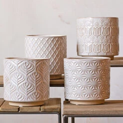 Lokka Ceramic Pots, Set Of Three